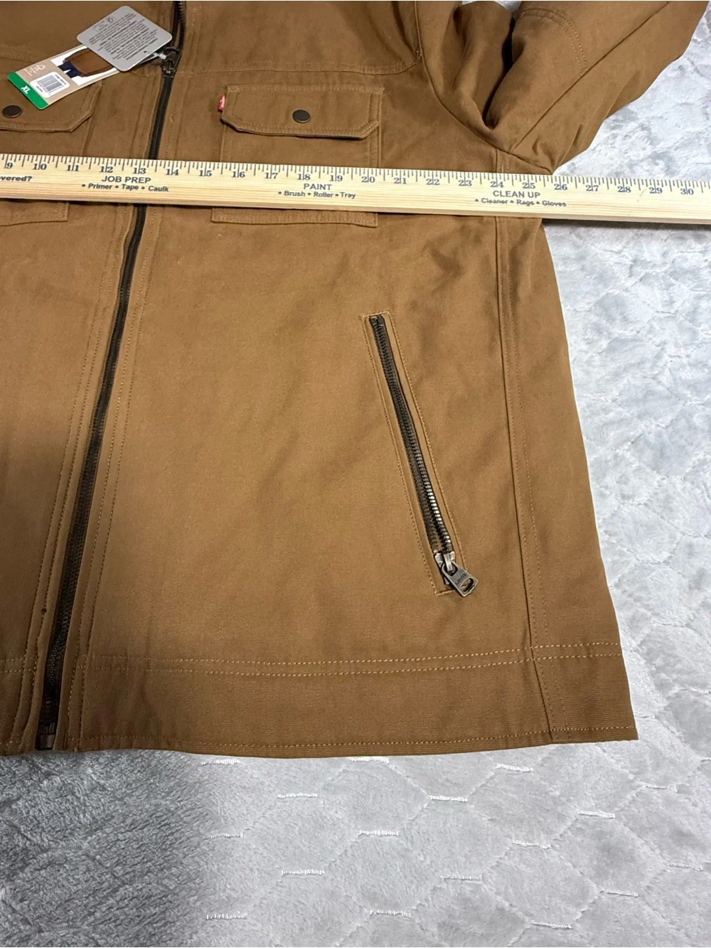 Levi’s Duck Canvas Quilted Work Jacket Men’s XL Brown Full Zip Insulated NWT